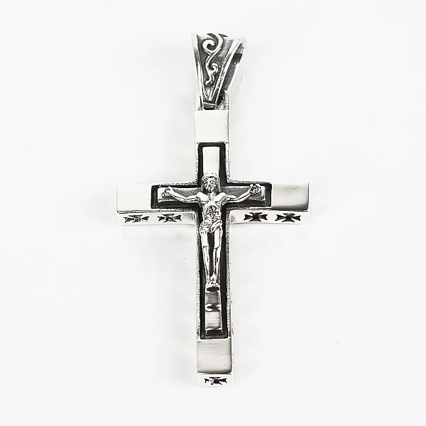 Pandantiv cruce Isus m Argint