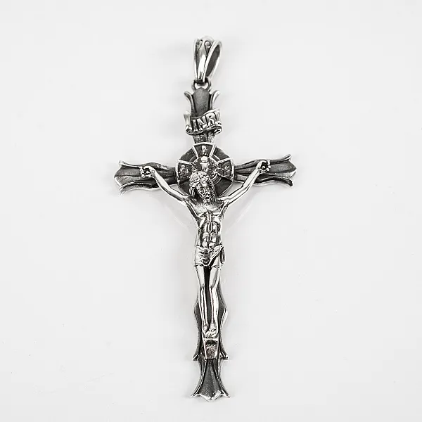 Pandantiv cruce Isus xl Argint