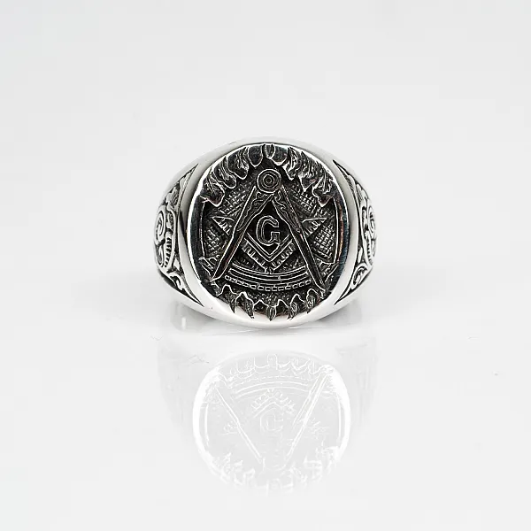 Inel masonic broderie Argint
