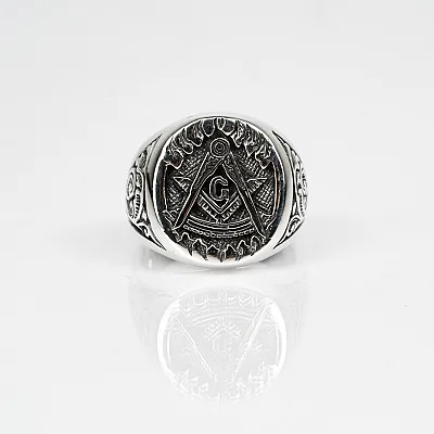 Inel masonic broderie Argint - 1