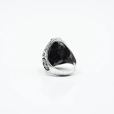 Inel oval Ganesha Argint - 5
