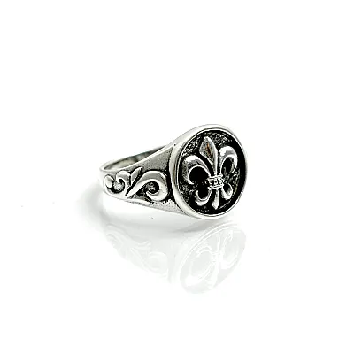 Inel Fleur de Lys Argint - 4