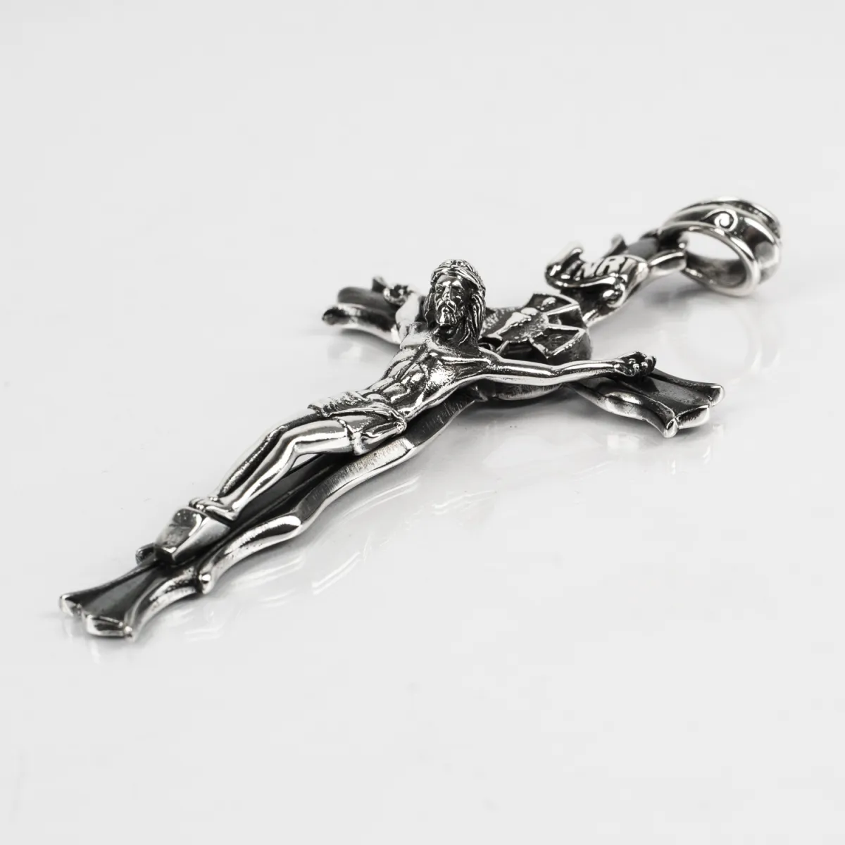Pandantiv cruce Isus xl Argint