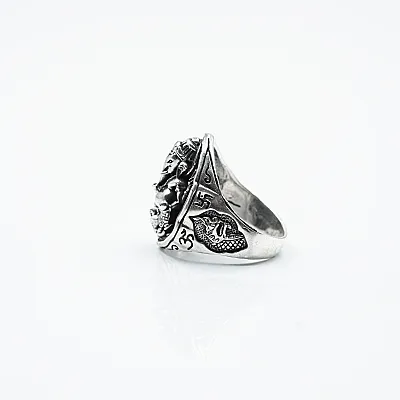 Inel oval Ganesha Argint - 6