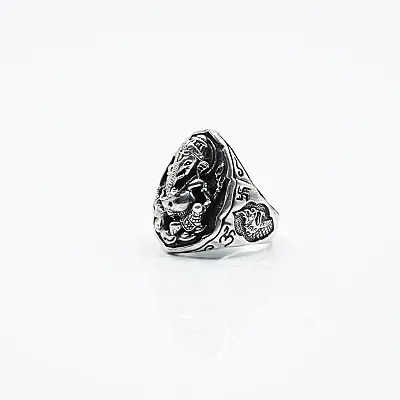Inel oval Ganesha Argint - 7