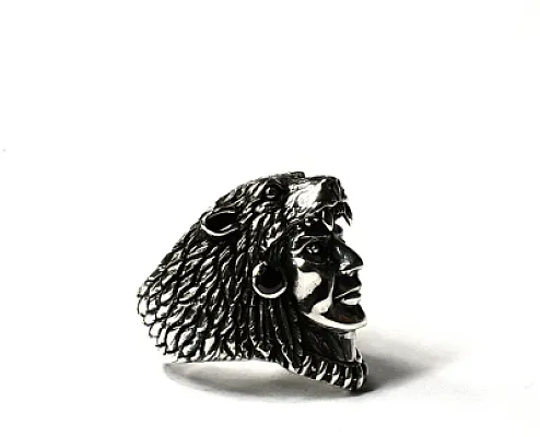 Inel cap indian urs Argint - 4