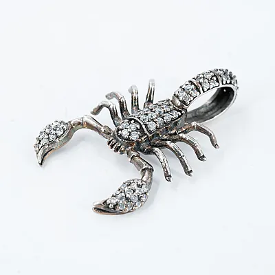 Pandantiv flexibil scorpion cz transparent Argint - 2