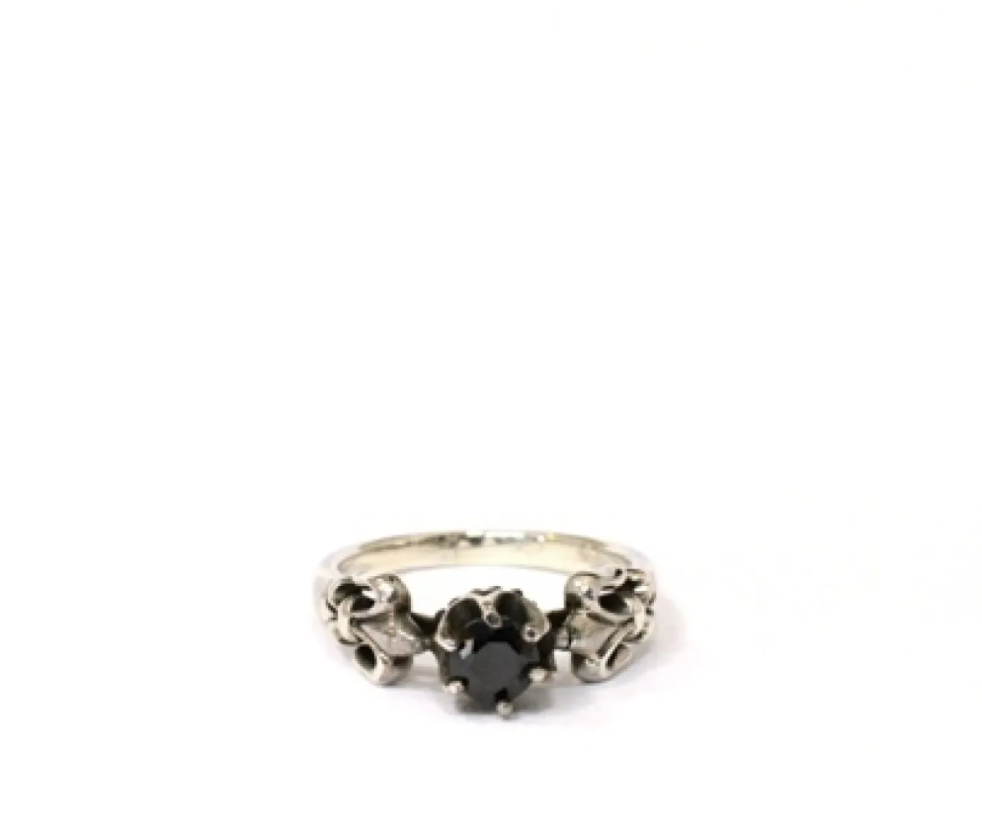 Inel slim crin black Argint