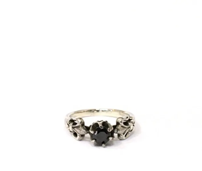 Inel slim crin black Argint