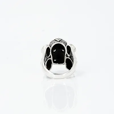 Inel cranii familie mare cz.transparent Argint - 4