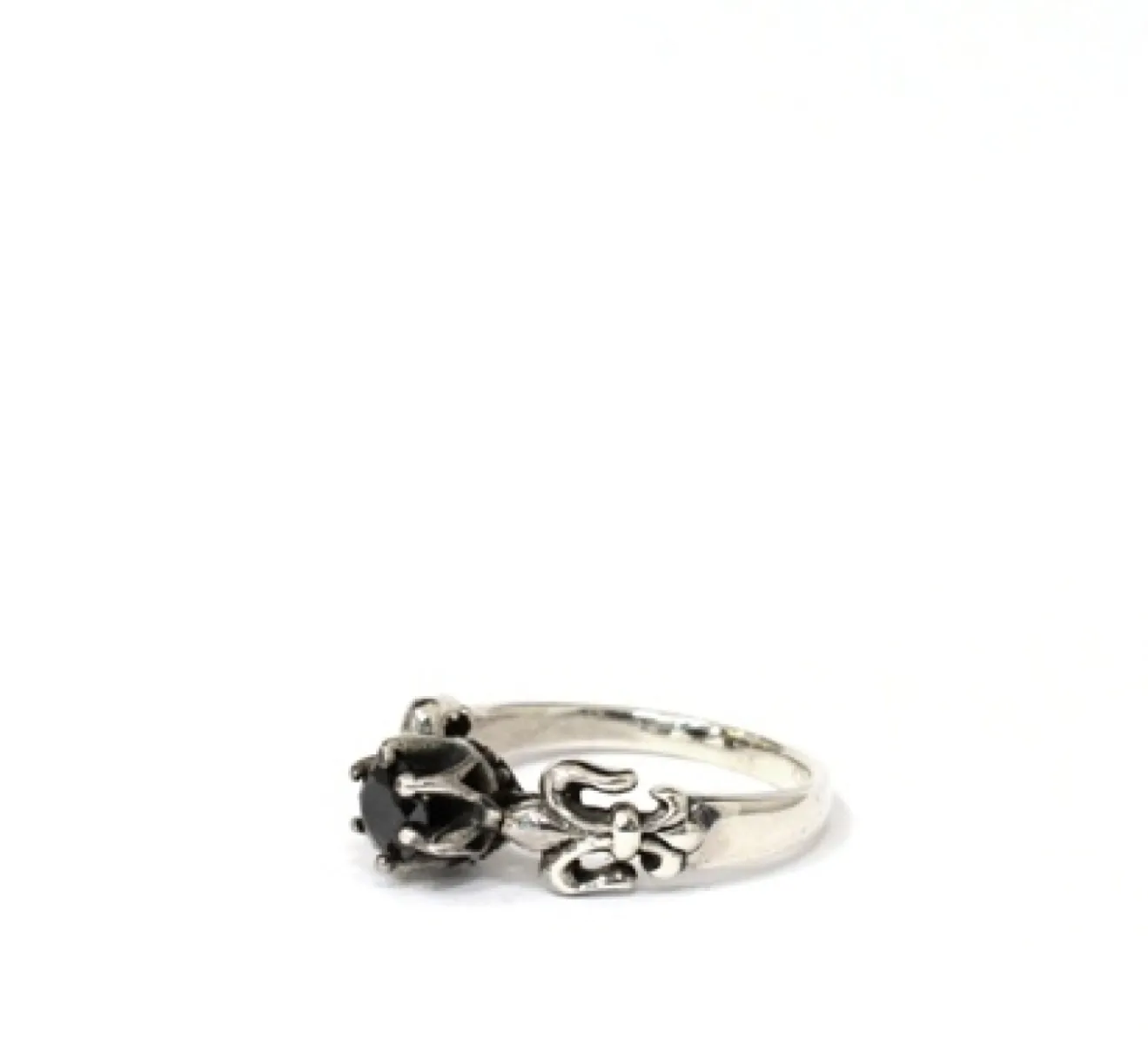 Inel slim crin black Argint