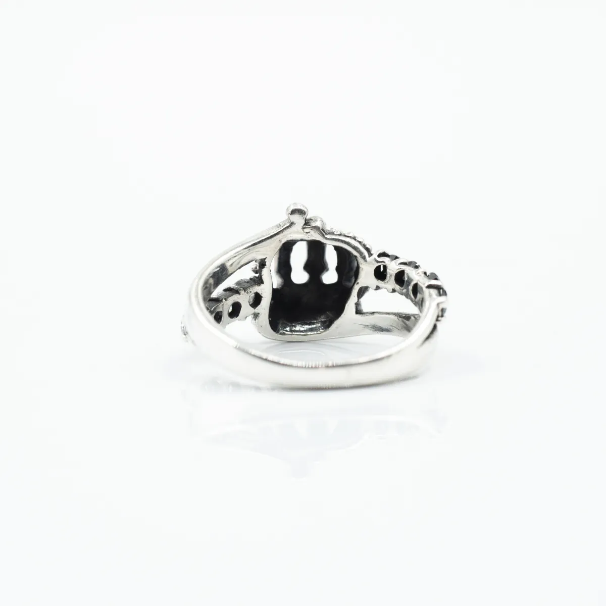 Inel slim coronita cubic zirconia Argint