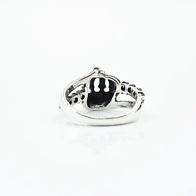 Inel slim coronita cubic zirconia Argint - 2