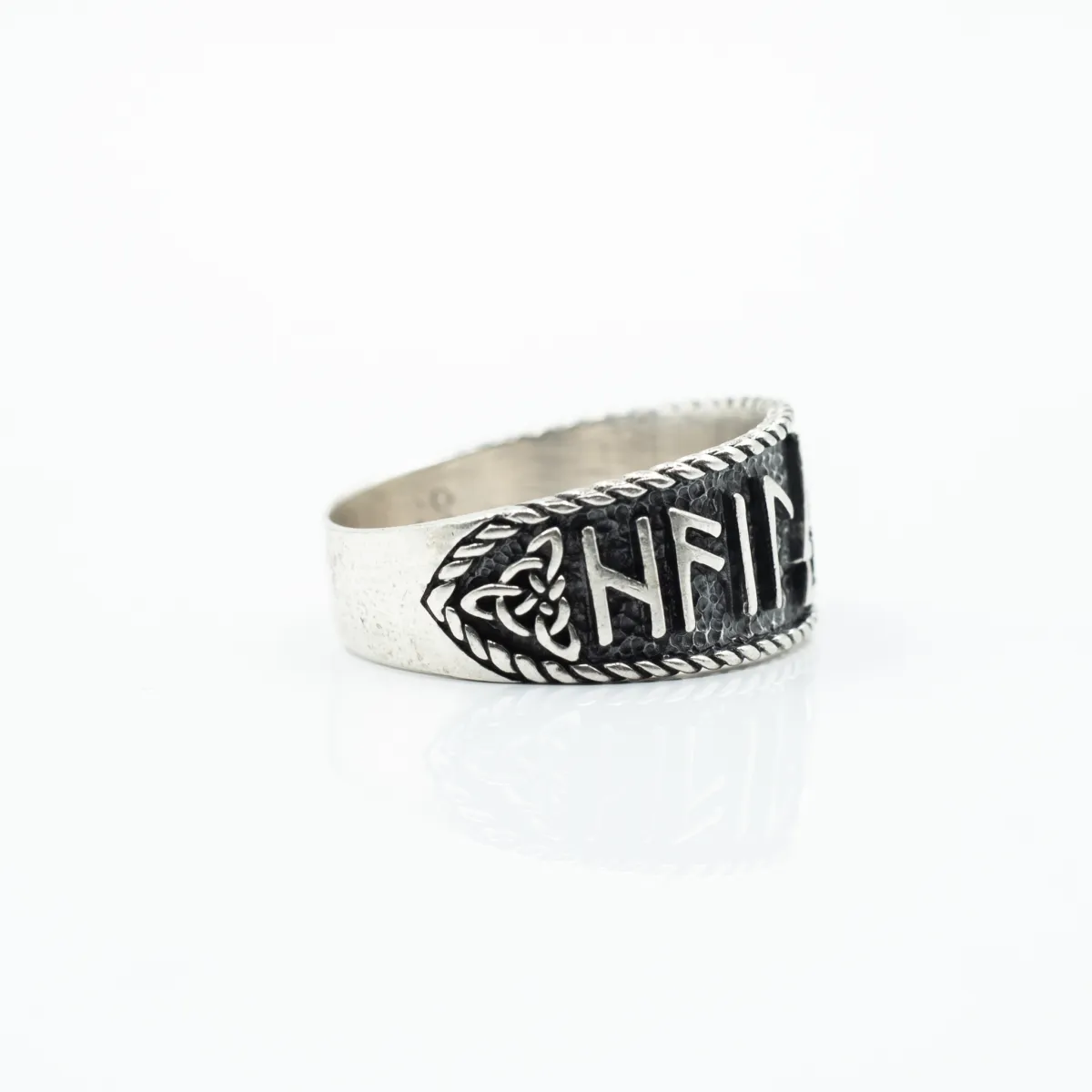 Inel viking valknut slim Argint