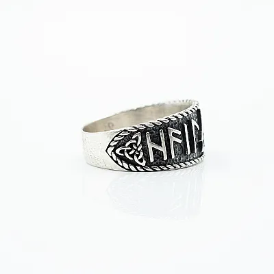 Inel viking valknut slim Argint - 3