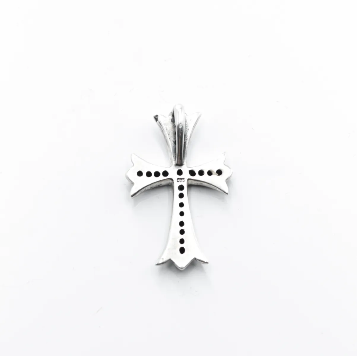 Pandantiv cruce c.z. negre Argint
