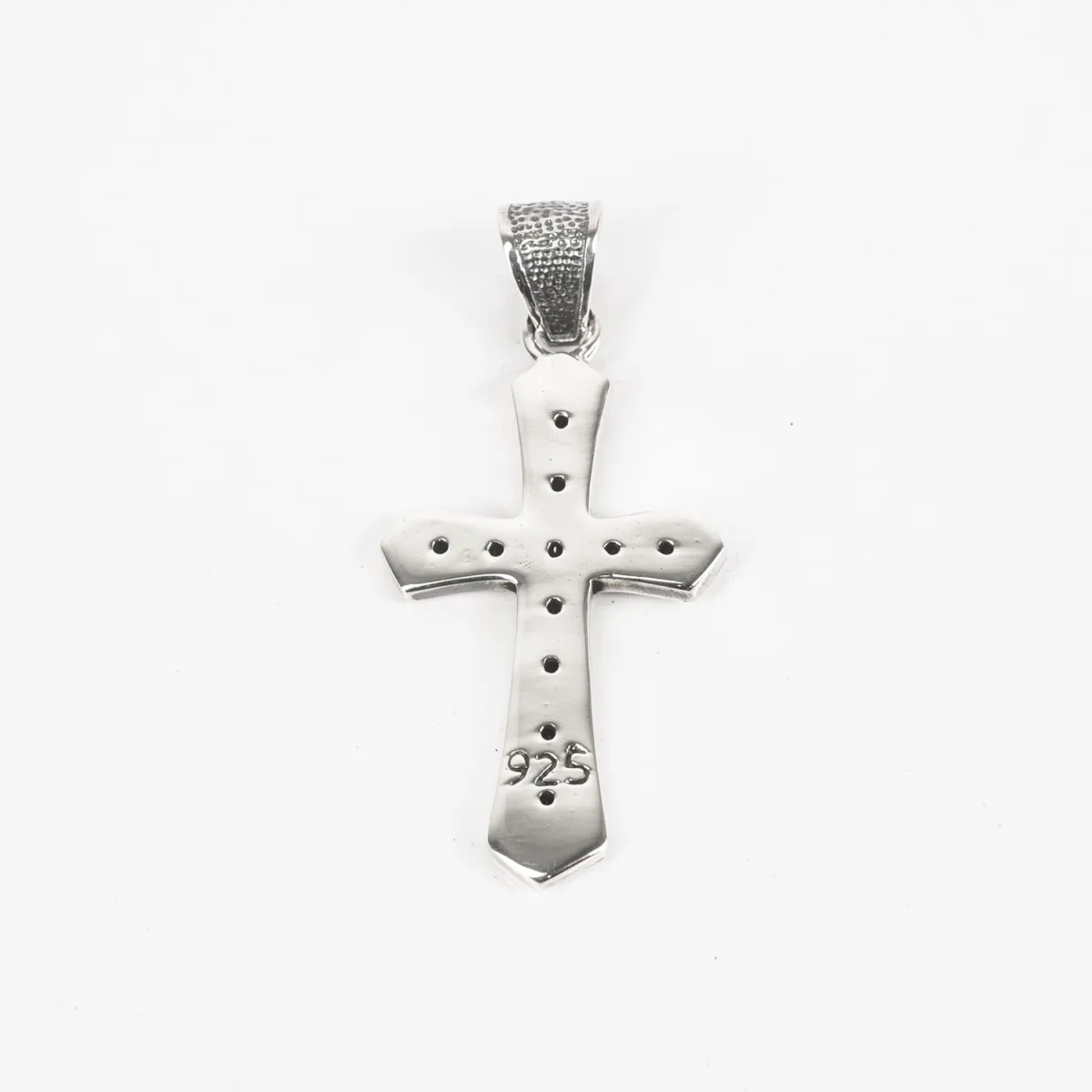 Pandantiv cruciulita zirconii Argint