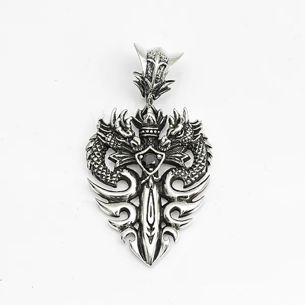 Pandantiv blazon doi dragoni Argint