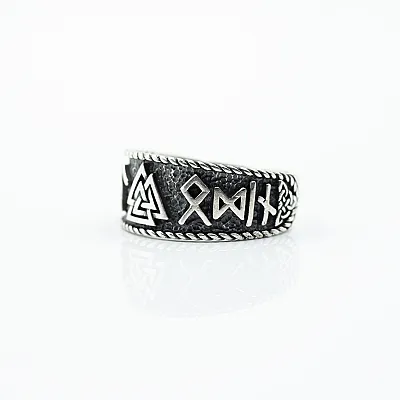 Inel viking valknut slim Argint - 6