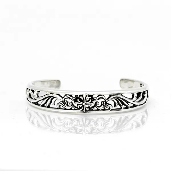 Bratara fixa broderie cruce m Argint