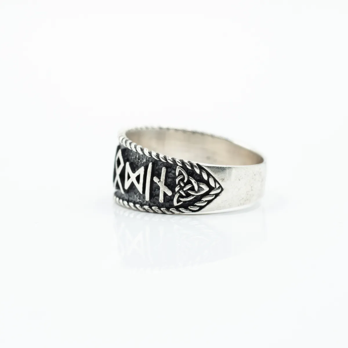Inel viking valknut slim Argint