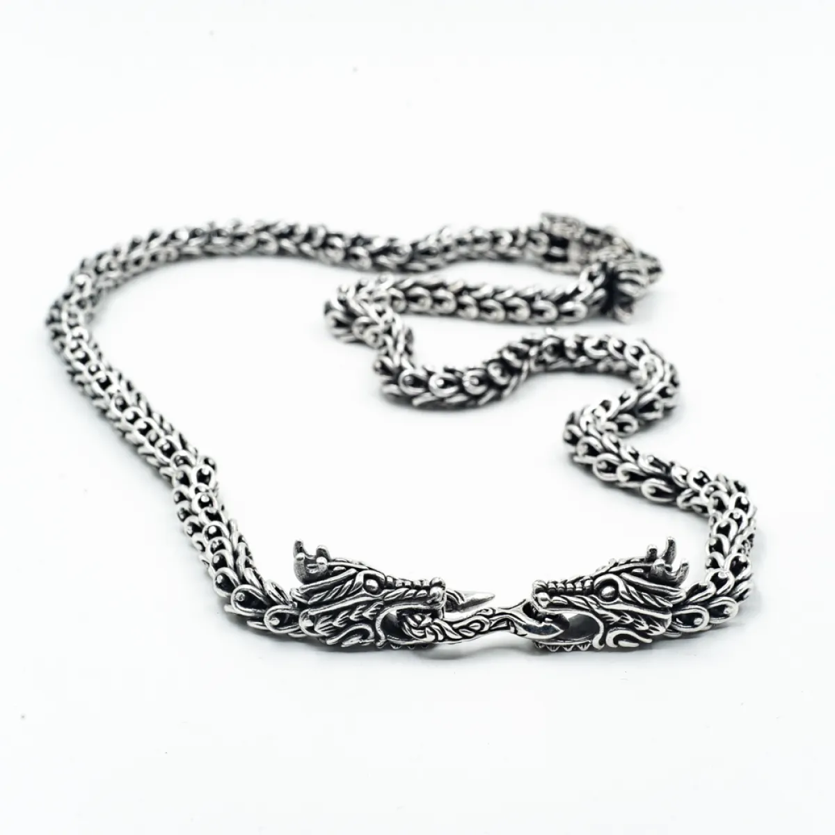 Colier flexibil dragoni Argint