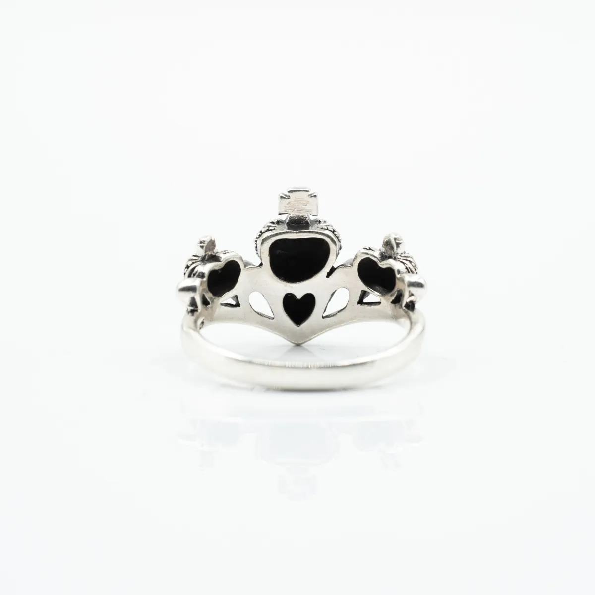 Inel trei coronite cubic zirconia Argint