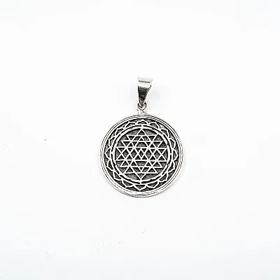 Pandantiv Sri Yantra rotund Argint - 1