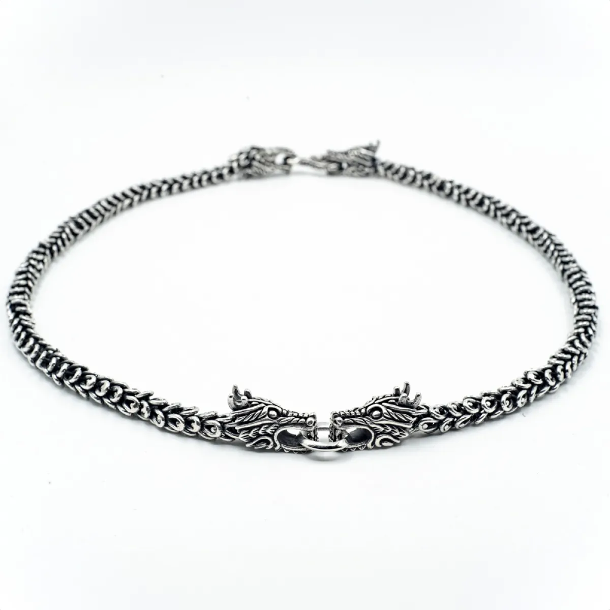 Colier flexibil dragoni Argint