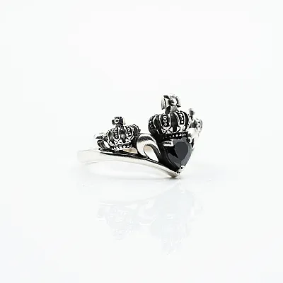 Inel trei coronite cubic zirconia Argint - 2