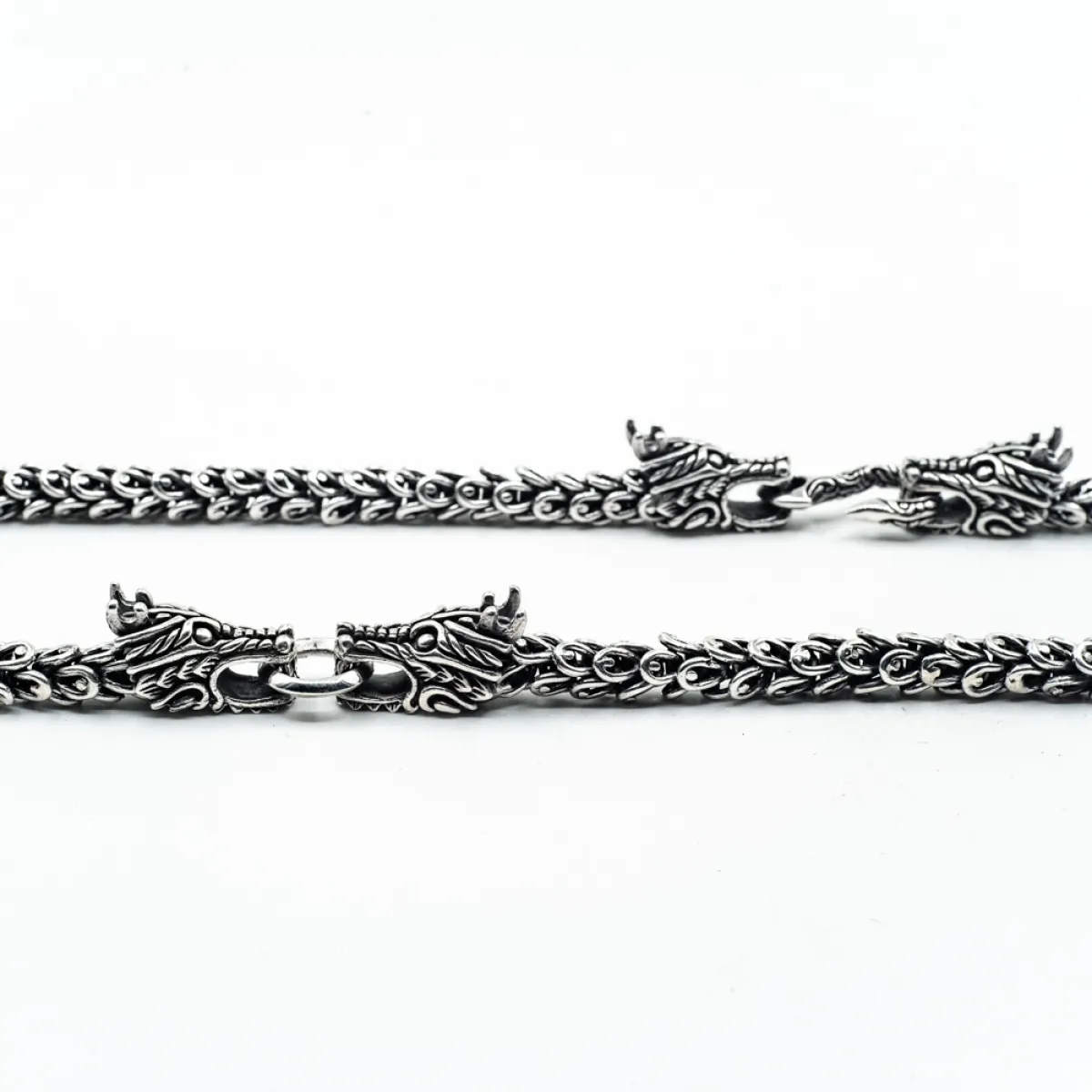 Colier flexibil dragoni Argint