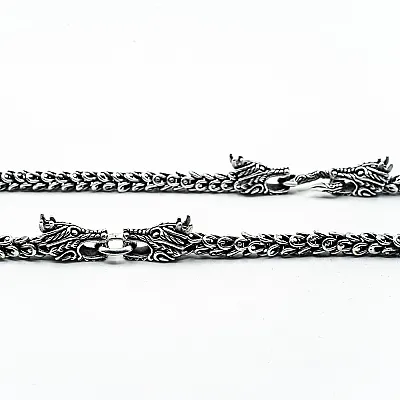 Colier flexibil dragoni Argint - 3