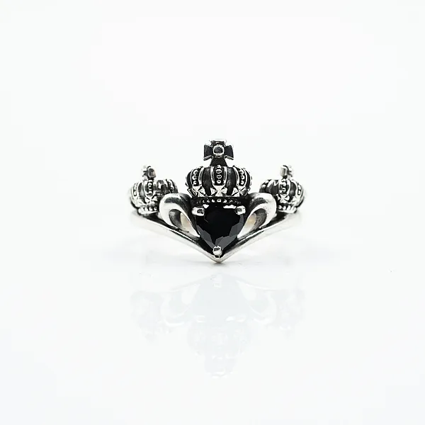 Inel trei coronite cubic zirconia Argint