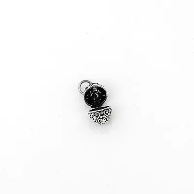 Pandatntiv caseta ovala broderie Argint - 2