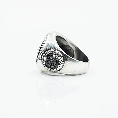 Inel solar Uroborus rune Argint - 4