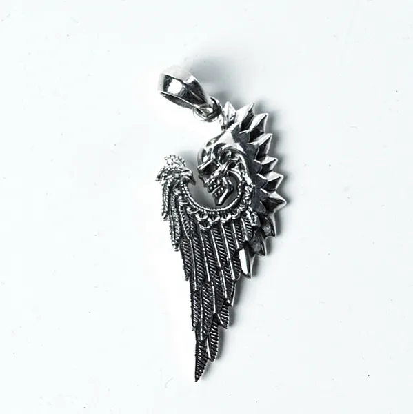 Pandantiv aripa cap de mort Argint
