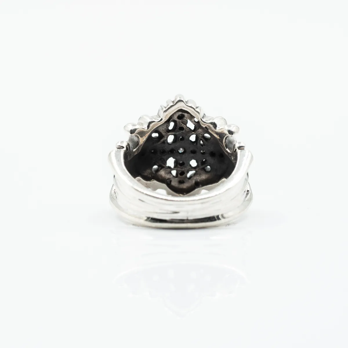 Inel cruce gotica cubic zirconia Argint