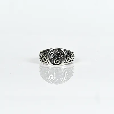 Inel Triskelion noduri celtice Argint - 1
