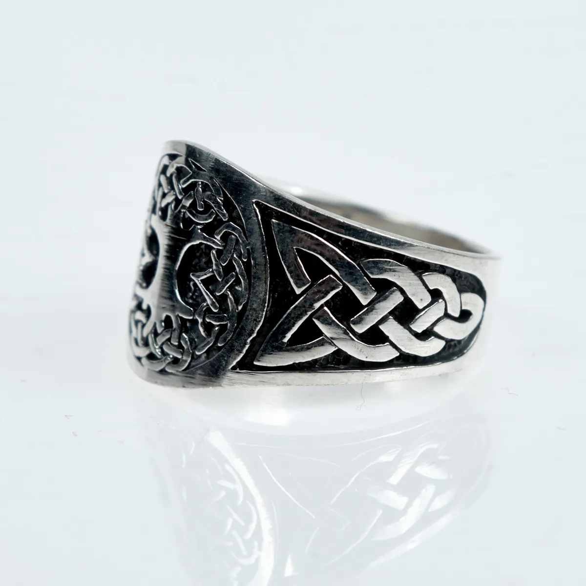Inel Yggdrasil Triquetra l Argint
