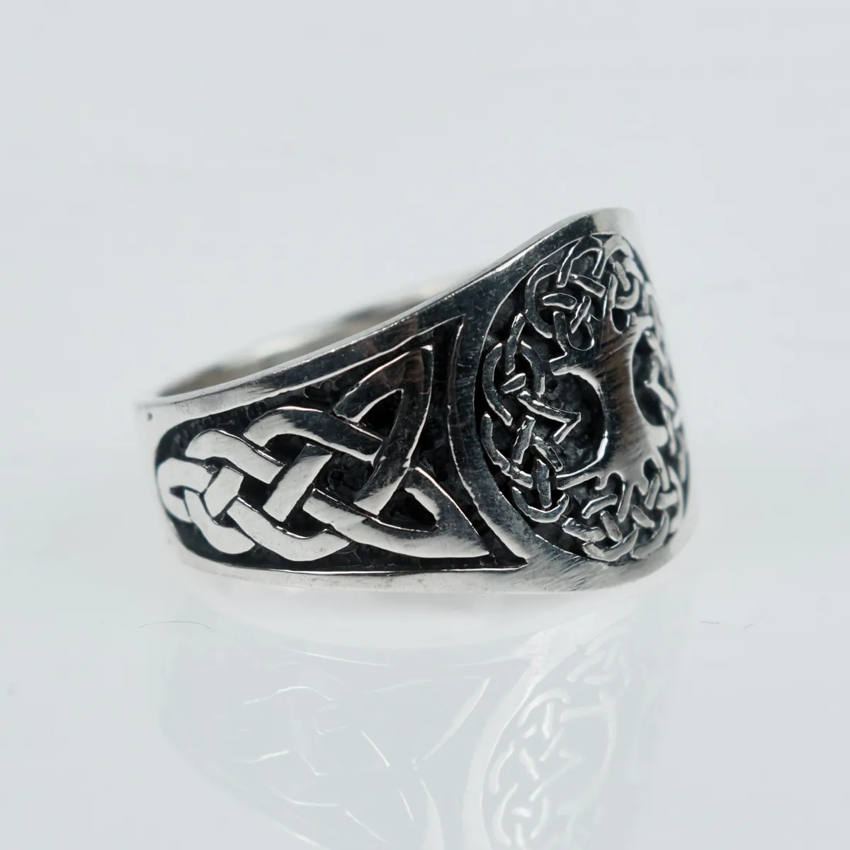 Inel Yggdrasil Triquetra l Argint