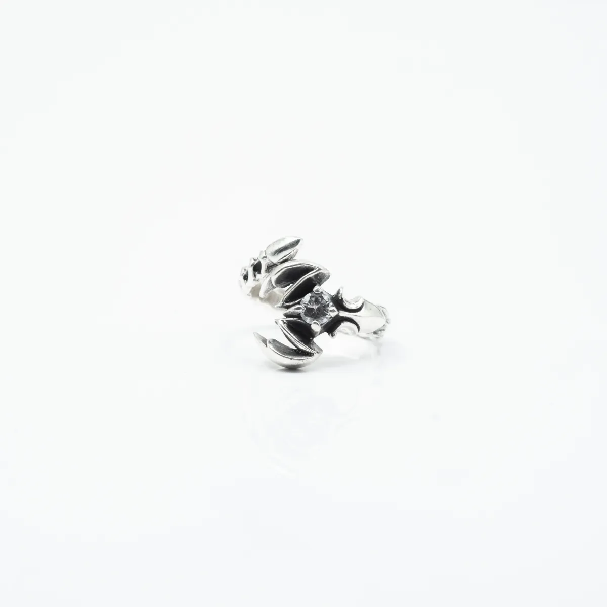 Inel scorpion zirconiu transparent Argint