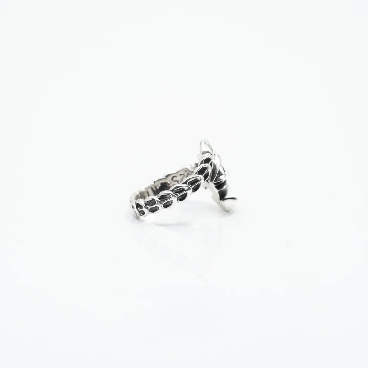 Inel scorpion zirconiu transparent Argint
