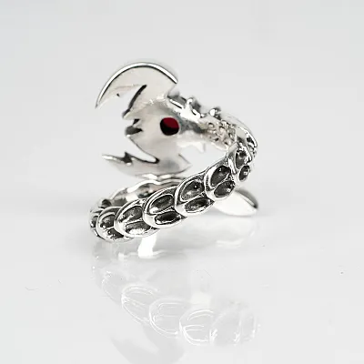 Inel scorpion zirconiu rosu Argint - 3