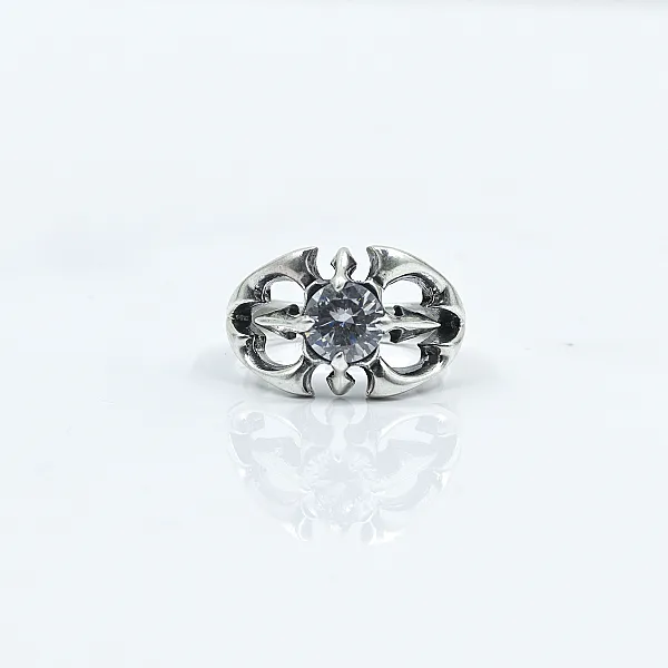 Inel gotic cz.transparent Argint