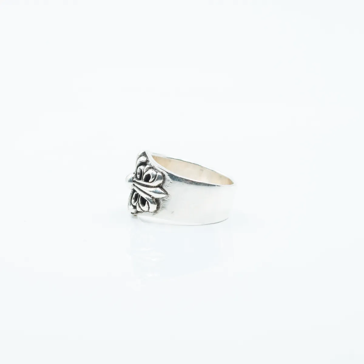 Inel lat cruce gotica Argint