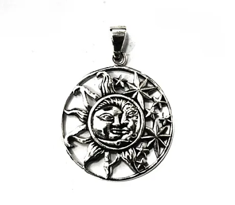 Pandantiv soarele si luna stele Argint - 1