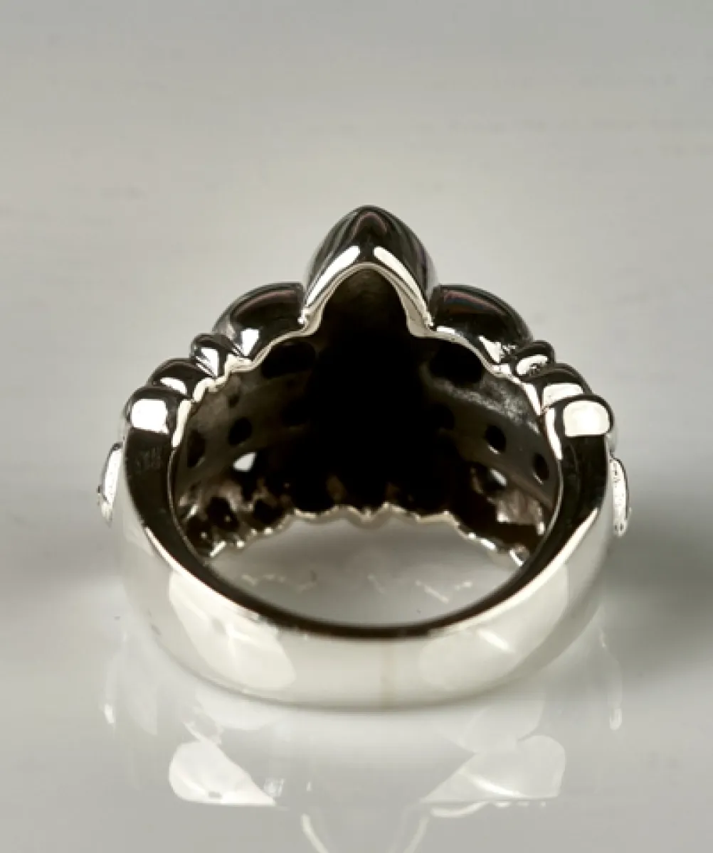 Inel Fleur de Lys mst white Argint