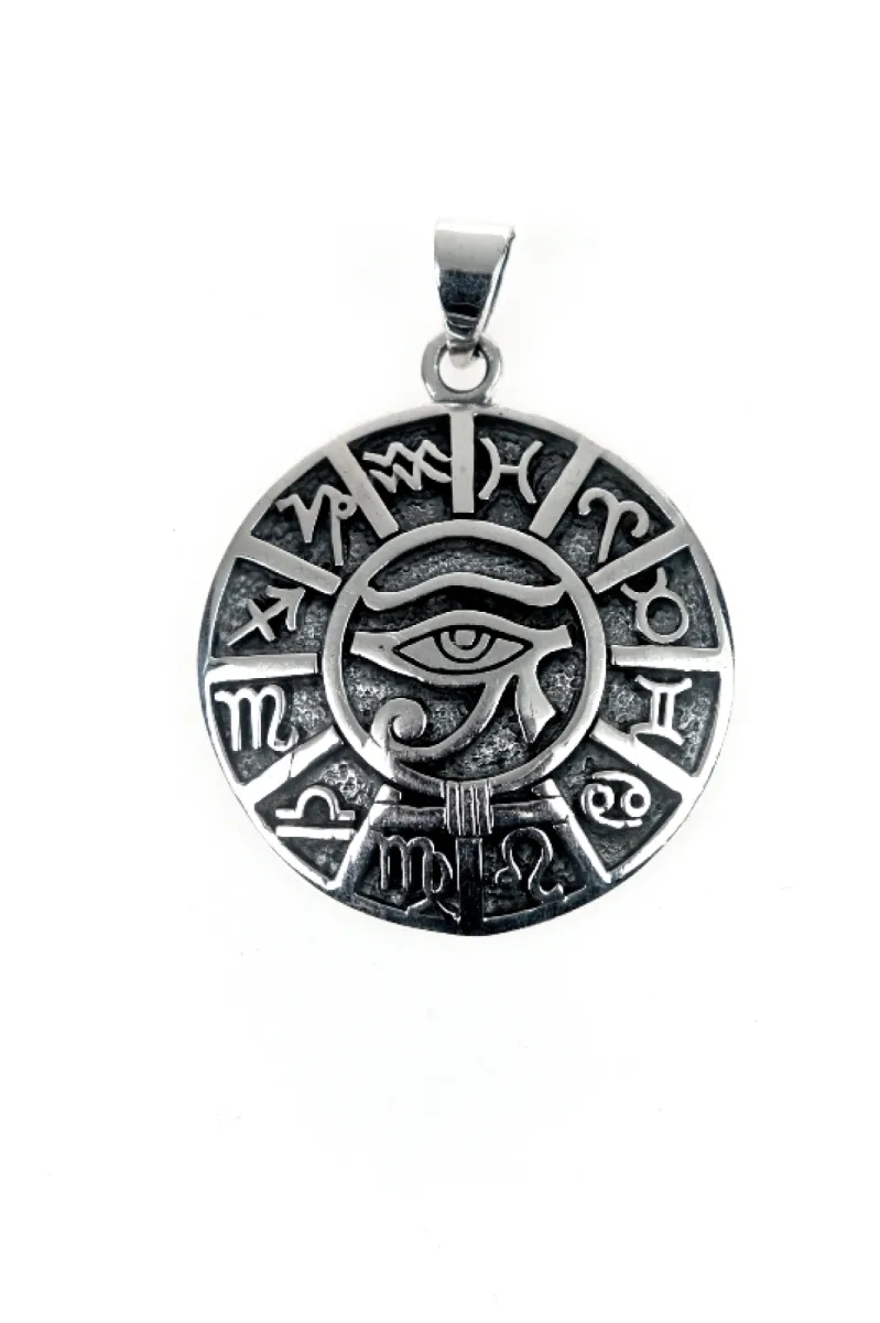 Pandantiv ochiul lui Horus zodiac Argint