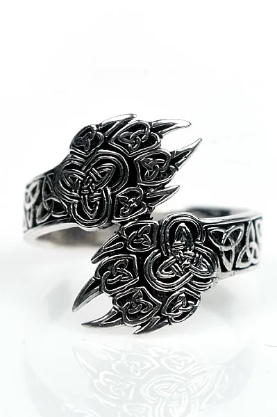 Inel labe de urs triquetra Argint