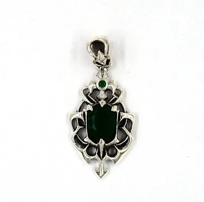 Pandantiv gotic piatra crin Argint - 3